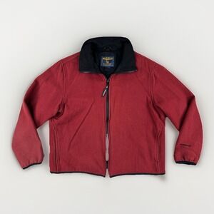Vintage Woolrich 100% Wool Full Zip Jacket Womens M/L Ruby Red Heritage Lined